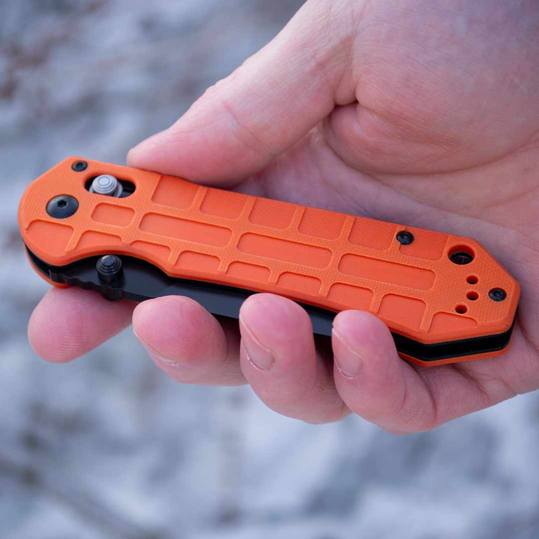 Ніж складаний Ganzo G7453P-OR, сталь 440C, рукоять помаранчева G10