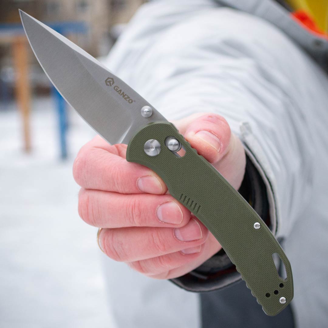 Ніж складаний Ganzo G7531-GR, сталь 440С, рукоять G10 зелена
