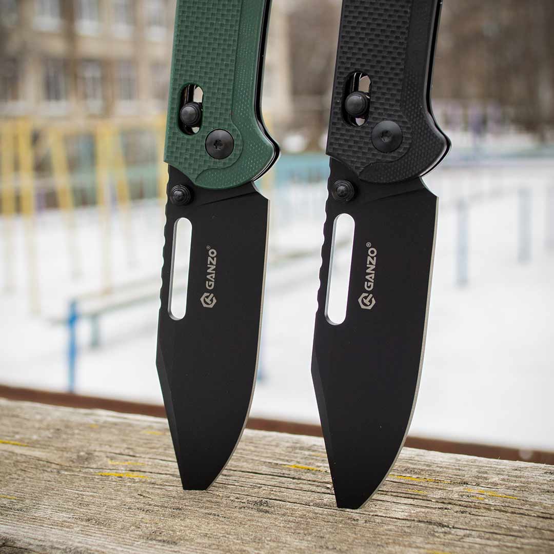 Ніж складаний Ganzo G768PT-GB, сталь D2, рукоять зелена G10