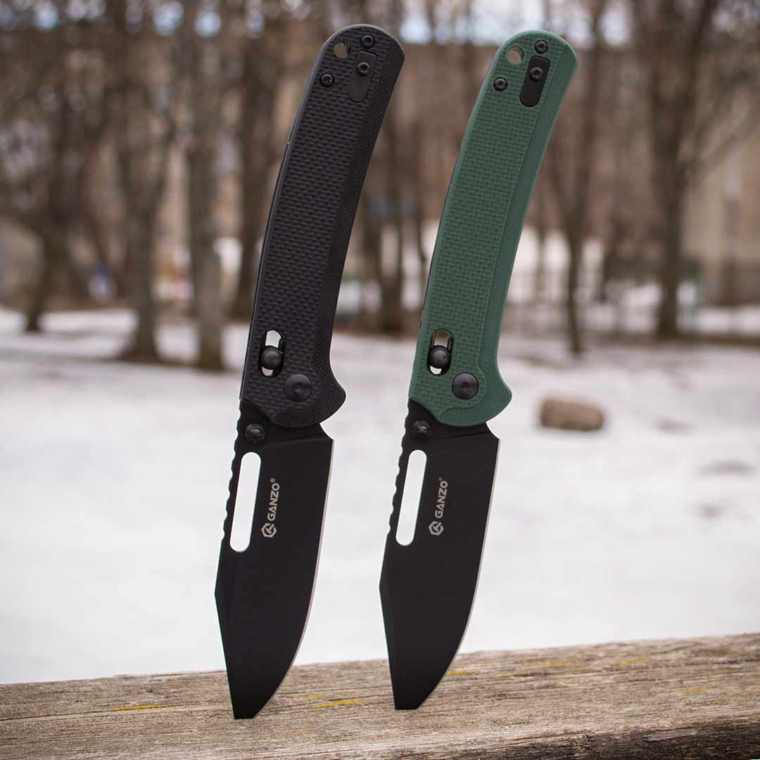 Ніж складаний Ganzo G768PT-GB, сталь D2, рукоять зелена G10