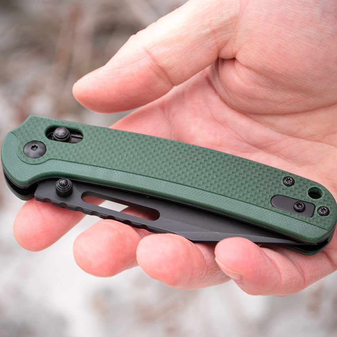 Ніж складаний Ganzo G768PT-GB, сталь D2, рукоять зелена G10