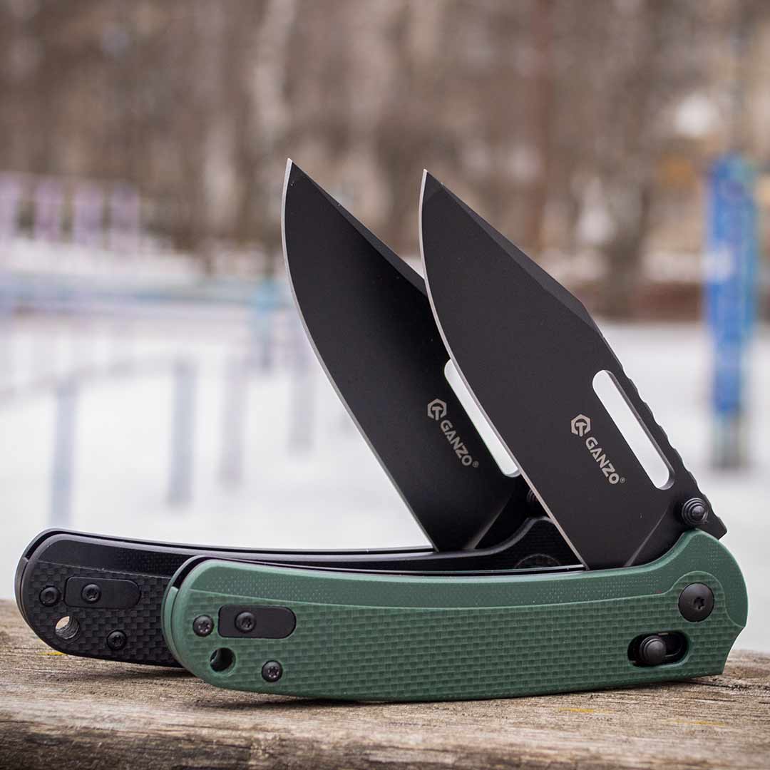 Ніж складаний Ganzo G768PT-GB, сталь D2, рукоять зелена G10