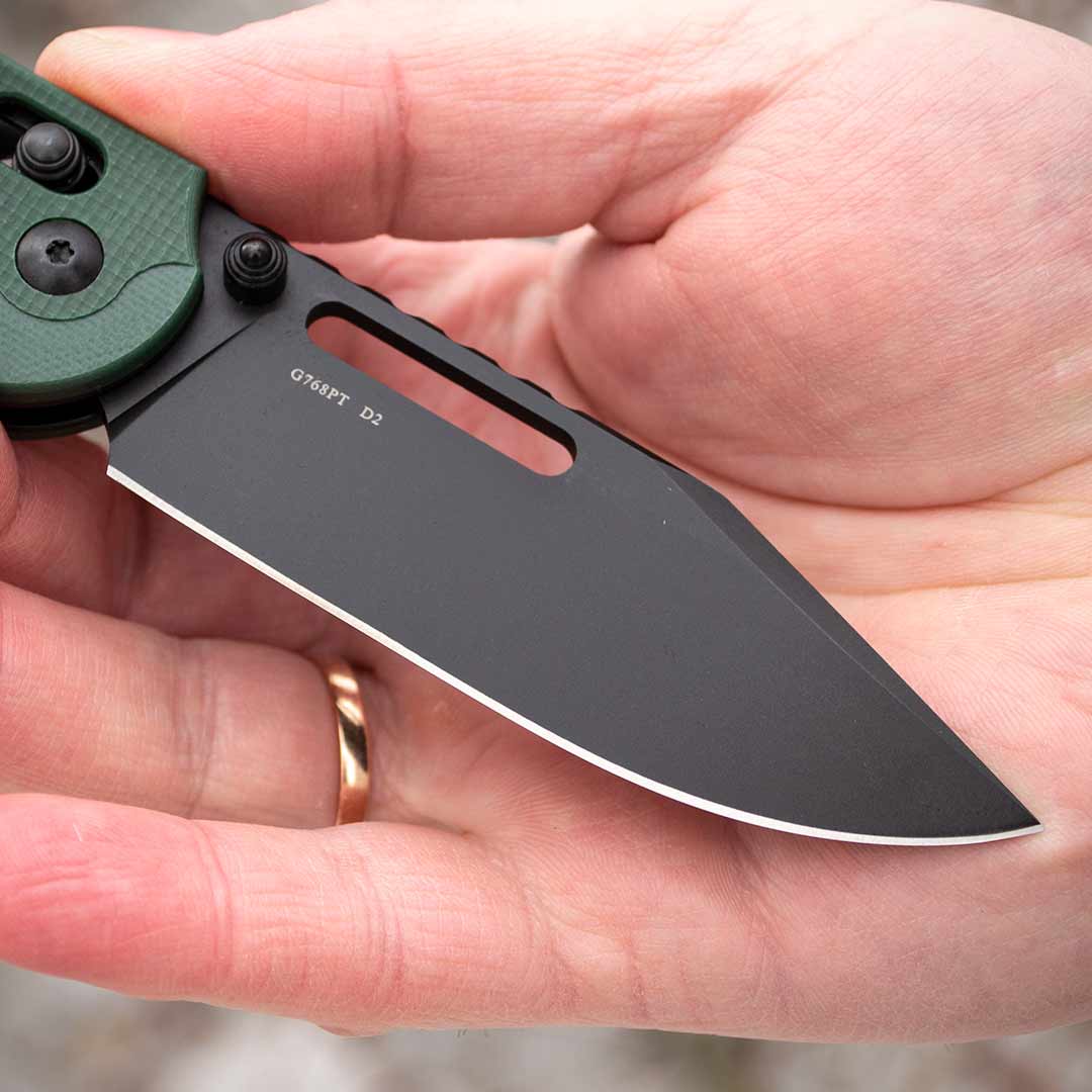 Ніж складаний Ganzo G768PT-GB, сталь D2, рукоять зелена G10