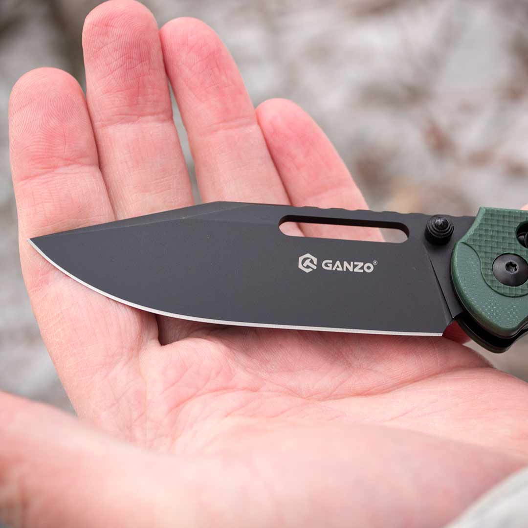 Ніж складаний Ganzo G768PT-GB, сталь D2, рукоять зелена G10