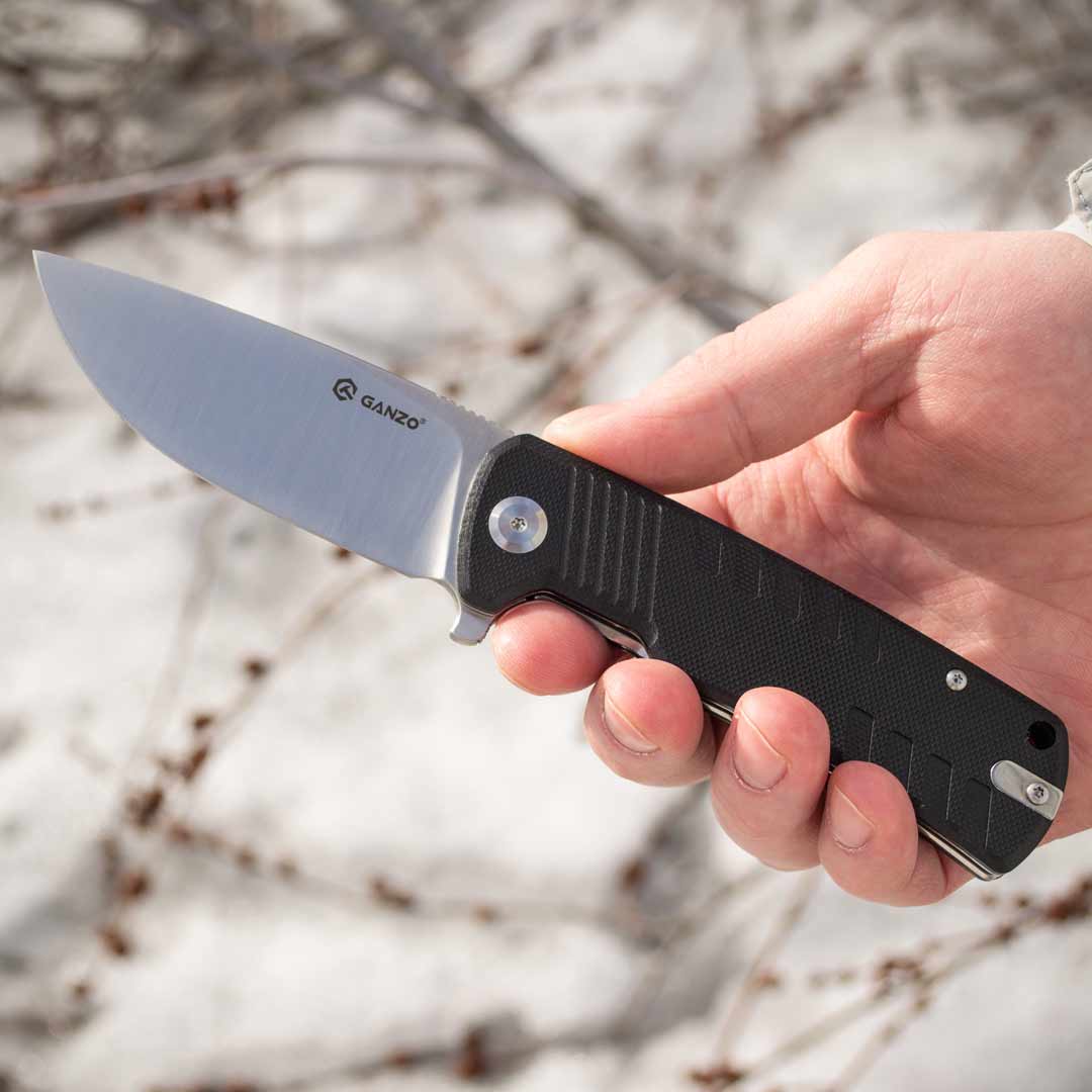 Ніж складаний Ganzo G769-BK, сталь D2, рукоять чорна G10