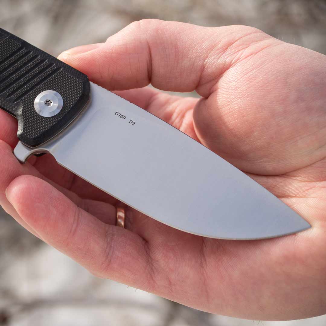 Ніж складаний Ganzo G769-BK, сталь D2, рукоять чорна G10