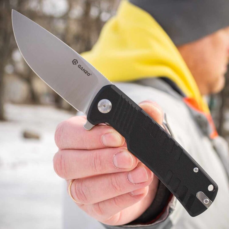 Ніж складаний Ganzo G769-BK, сталь D2, рукоять чорна G10