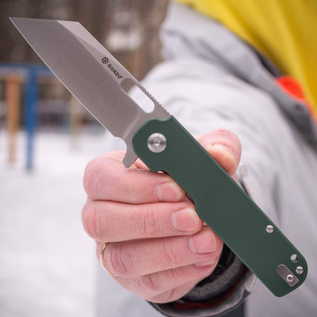 Ніж складаний Ganzo G770-GR, сталь D2, рукоять G10 зелена