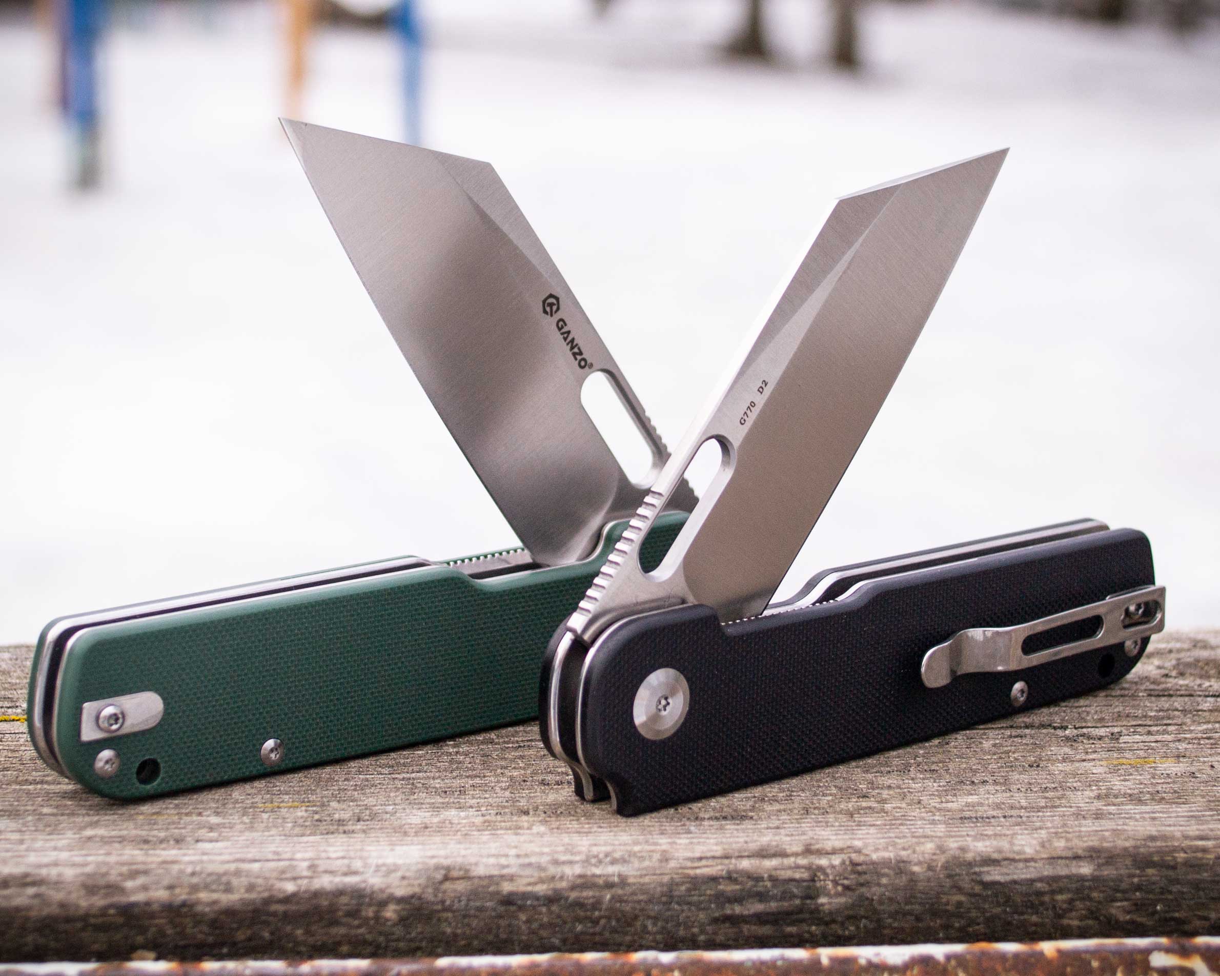 Ніж складаний Ganzo G770-GR, сталь D2, рукоять G10 зелена