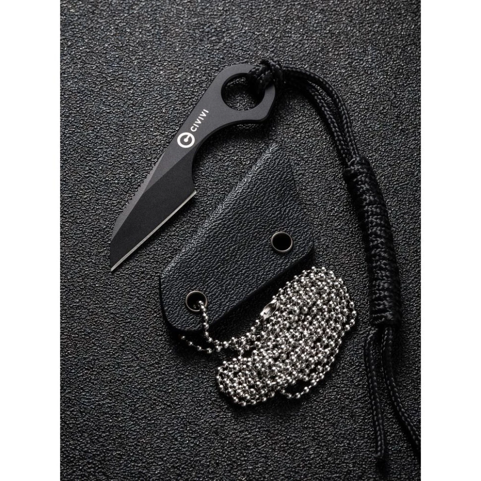 Ніж тактичний Civivi Gramis (2.6 см), сталь 14C28N, чорний (C23004-1)