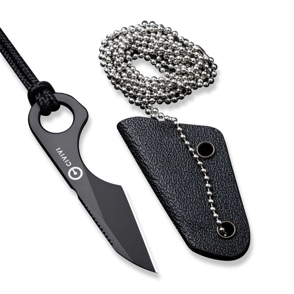 Ніж тактичний Civivi Gramis (2.6 см), сталь 14C28N, чорний (C23004-1)