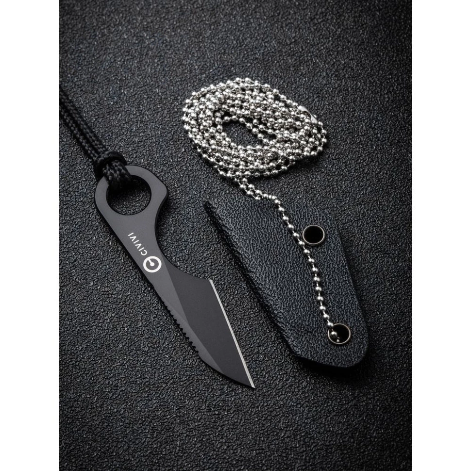 Ніж тактичний Civivi Gramis (2.6 см), сталь 14C28N, чорний (C23004-1)