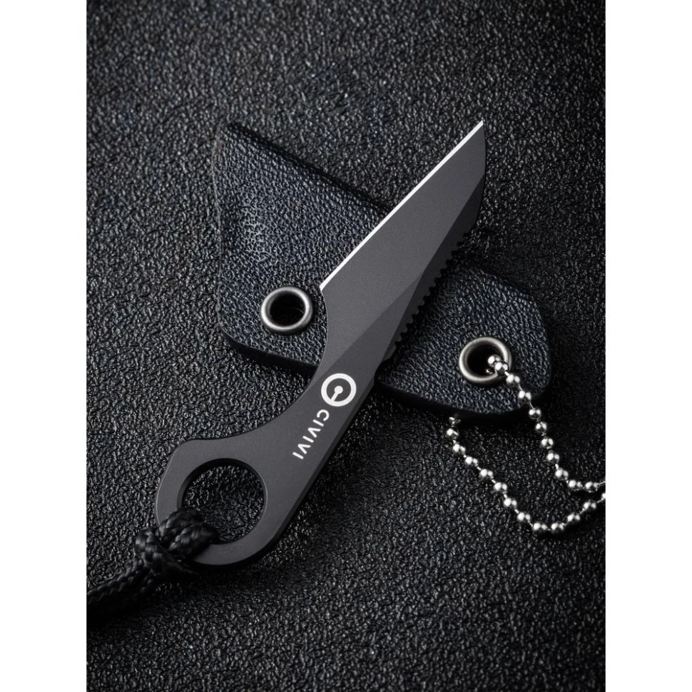 Ніж тактичний Civivi Gramis (2.6 см), сталь 14C28N, чорний (C23004-1)