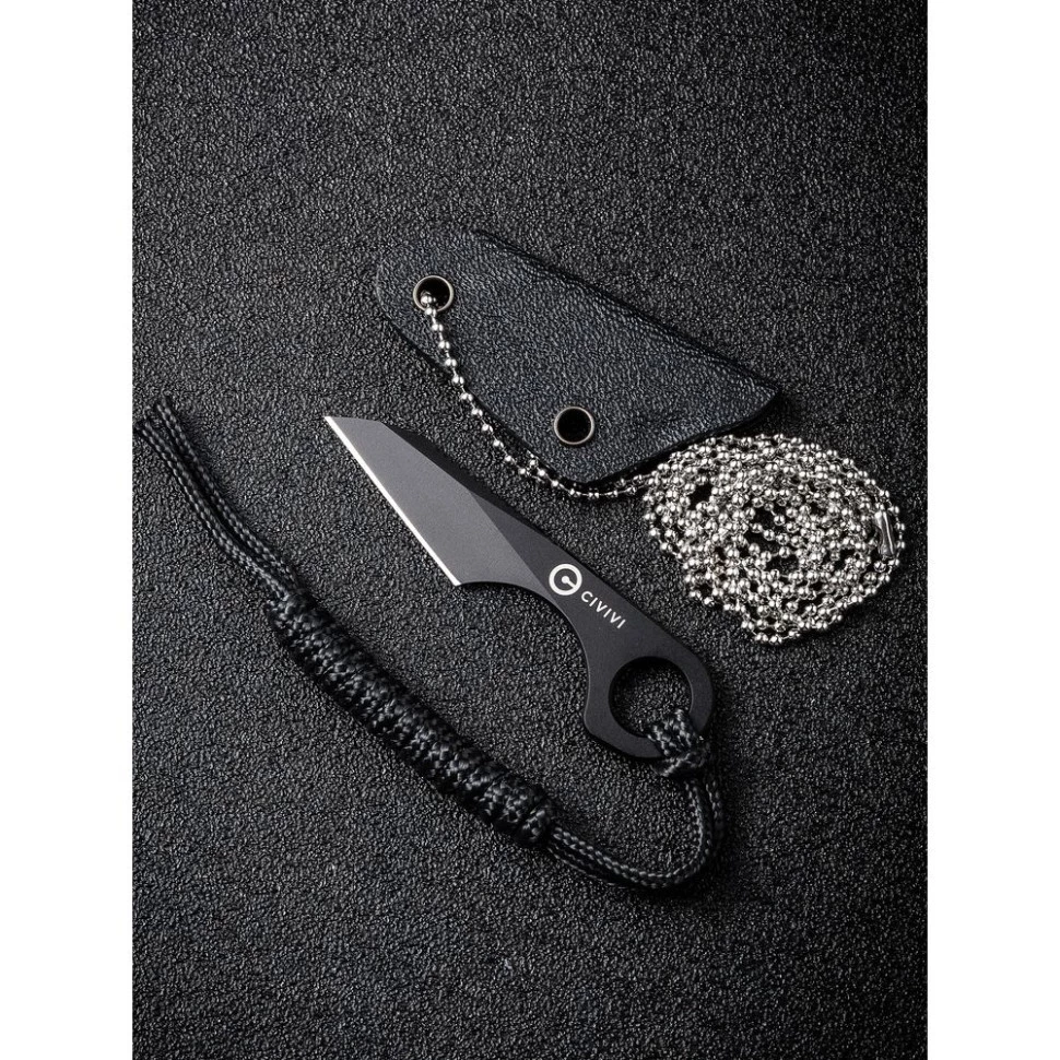 Ніж тактичний Civivi Gramis (2.6 см), сталь 14C28N, чорний (C23004-1)