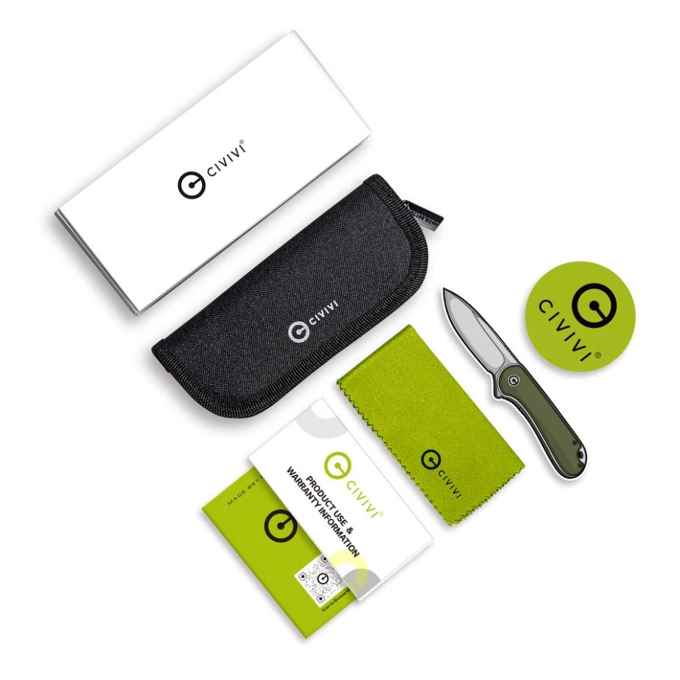 Ніж тактичний Civivi Gramis (2.6 см), сталь 14C28N, сірий (C23004-2)