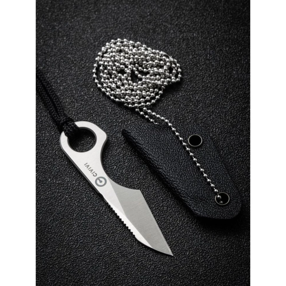 Ніж тактичний Civivi Gramis (2.6 см), сталь 14C28N, сірий (C23004-2)