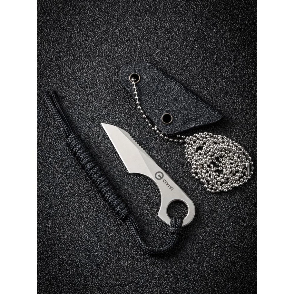 Ніж тактичний Civivi Gramis (2.6 см), сталь 14C28N, сірий (C23004-2)