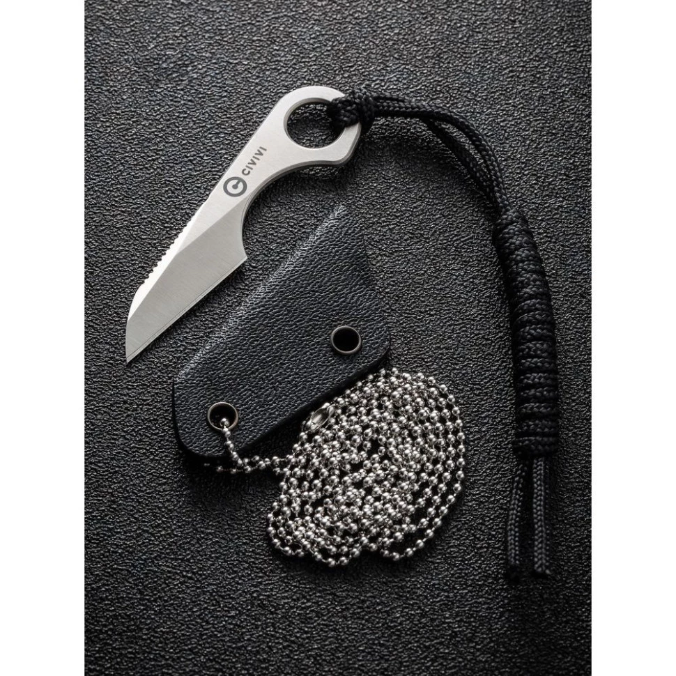 Ніж тактичний Civivi Gramis (2.6 см), сталь 14C28N, сірий (C23004-2)